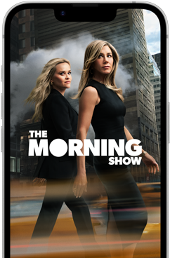 Pantalla de un iPhone 17e que muestra la serie The Morning Show de Apple TV